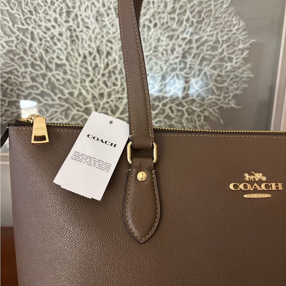 Coach Tan Leather Tote Bag